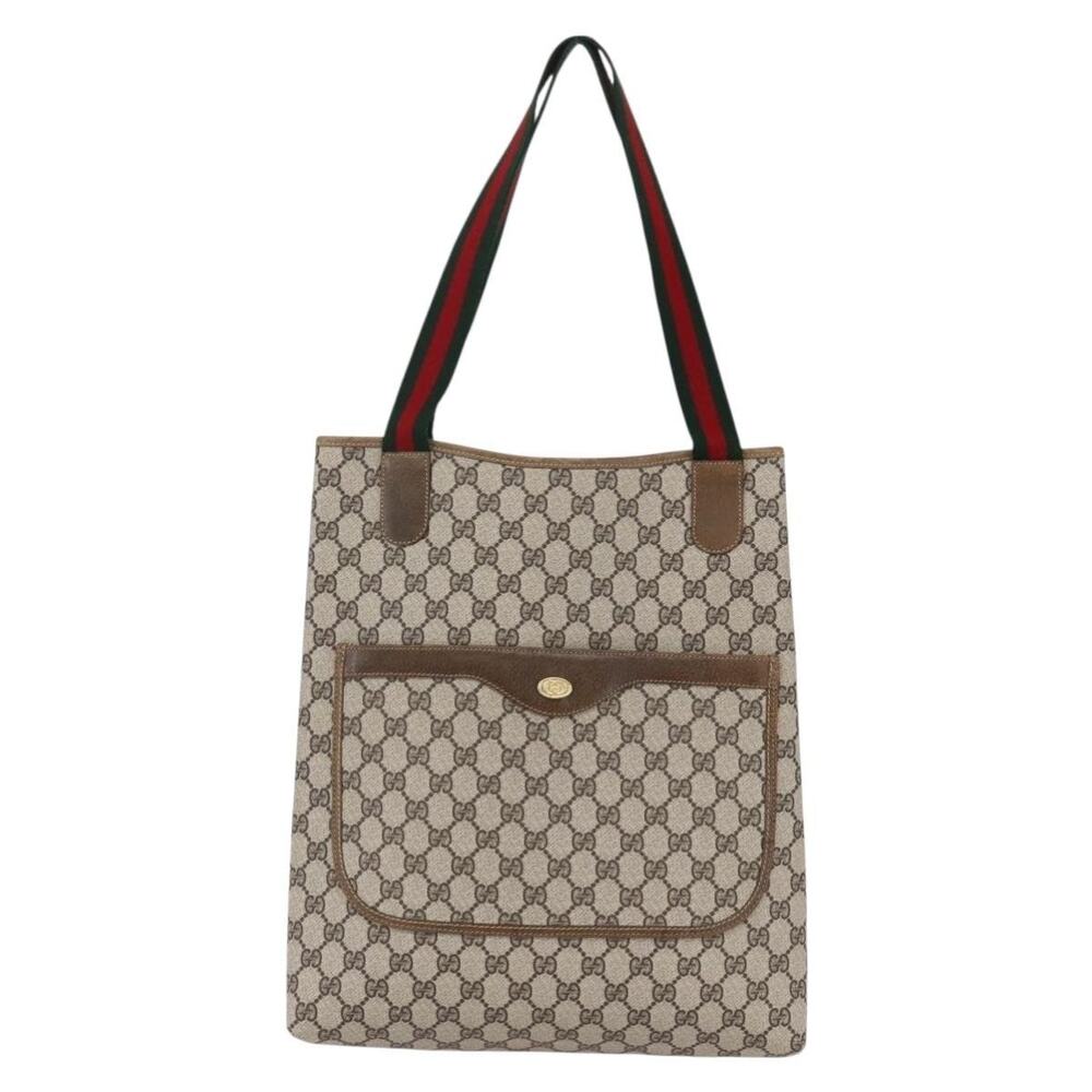 Gucci GG Supreme Web Tote Bag Beige